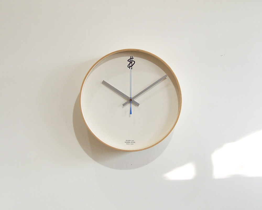 STUSSY Livin' General Store | ��Time is money�� Wall Clock by SAITO WOOD �����।���ޥ͡��������륯���å�