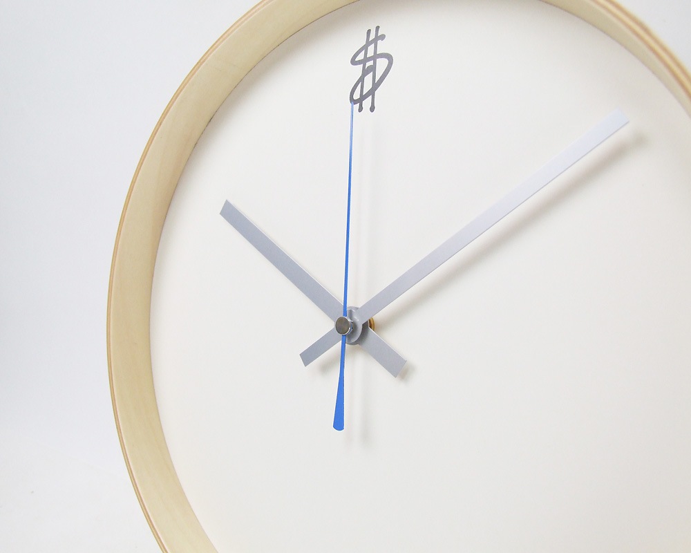 STUSSY Livin' General Store | ��Time is money�� Wall Clock by SAITO WOOD �����।���ޥ͡��������륯���å�