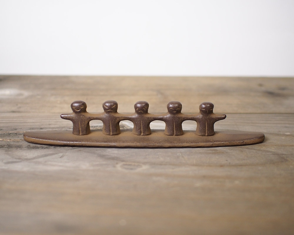 馬場忠寛｜南部鉄器 ペーパーウェイト喜怒哀楽｜ミッドセンチュリー