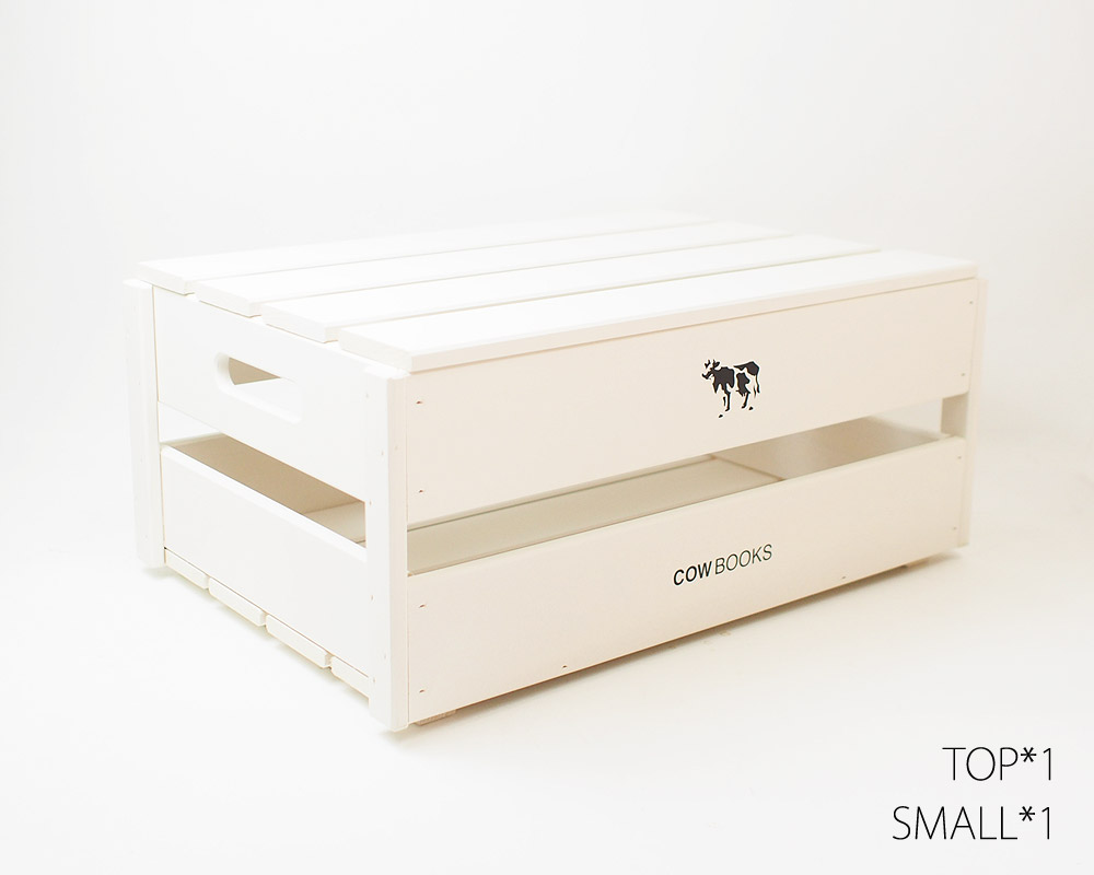 COW BOOKS | Wood Box Ivory Small Stacking ���åɥܥå��������ܥ꡼ ���⡼�� �����å���