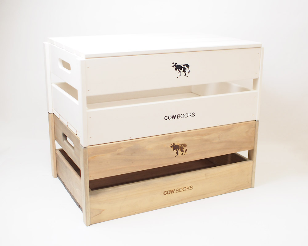 COW BOOKS | Wood Box Ivory Small Stacking ���åɥܥå��������ܥ꡼ ���⡼�� �����å���