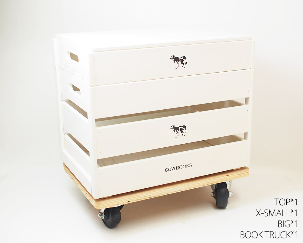 COW BOOKS | Wood Box Ivory Big Stacking ���åɥܥå��������ܥ꡼ �ӥå� �����å���