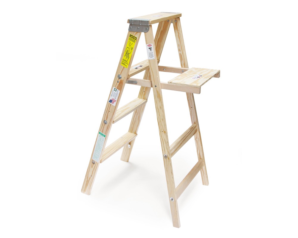 Michigan Ladder Co.  | Wood 4 Step Ladder ���åɥ����/������Ω 4���ƥå�