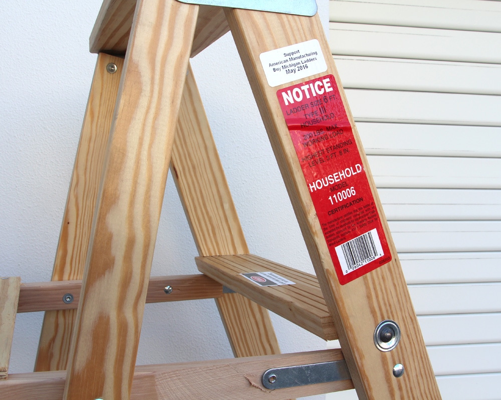 Michigan Ladder Co.  | Wood 6 Step Ladder ���åɥ����/������Ω 6���ƥå�