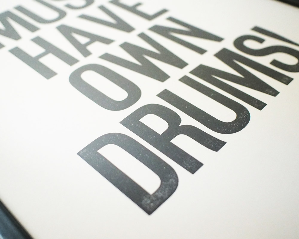 A TWO PIPE PROBLEM LETTERPRESS | MUST HAVE OWN DRUMS POSTERޥȥϥ֥ ݥ