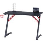 Office168厳選ゲーミングデスク ワークデスク 約幅105cm レッド スチール リビング ダイニング 書斎 子供部屋 在宅ワーク テレワーク送料無料|オフィスデスク　ワゴン|オフィス・ホーム家
