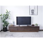 Office168厳選TVボード（ウォルナット） 幅約210cm [完成品］送料無料|テレビ台|オフィス・ホーム家具