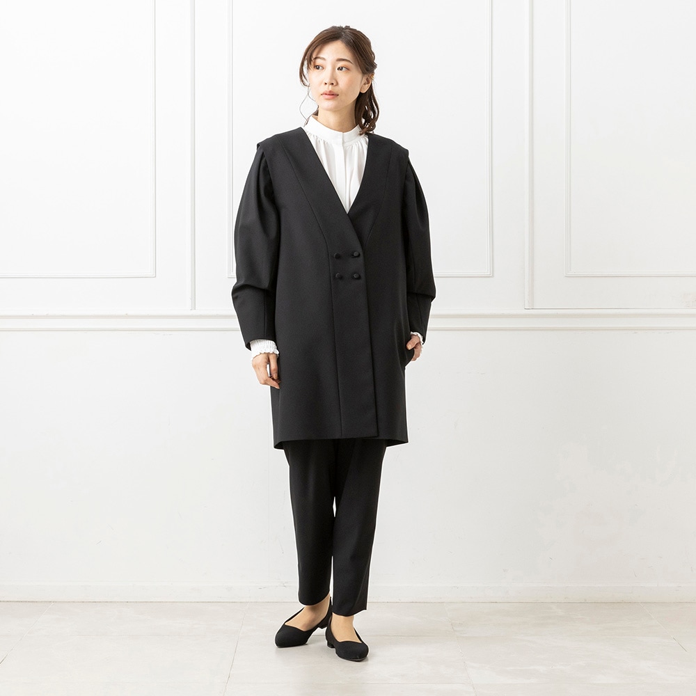 YOCO MORIMOTO 2002951］2WAYロングジャケット×タックパンツ |CARETTE