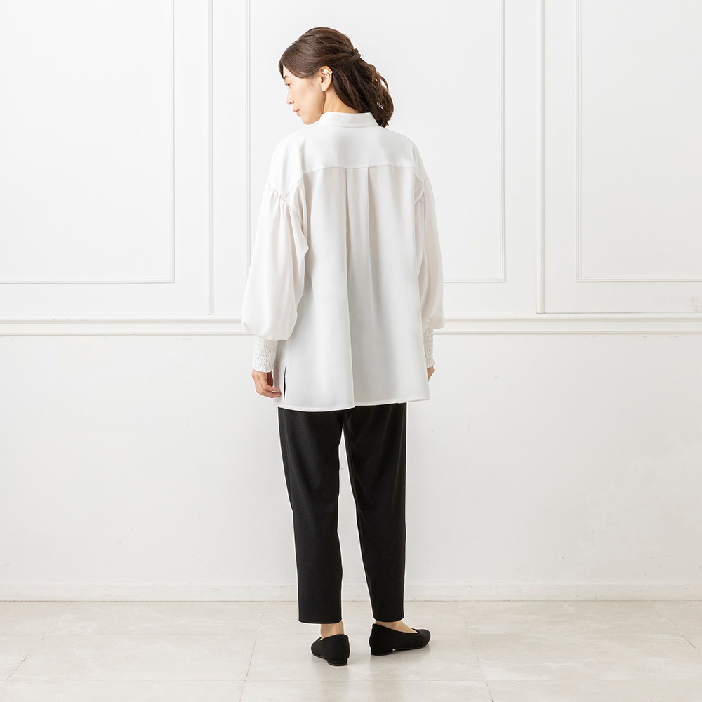 YOCO MORIMOTO 2006950]ギャザー使いハイネックブラウス |CARETTE 公式