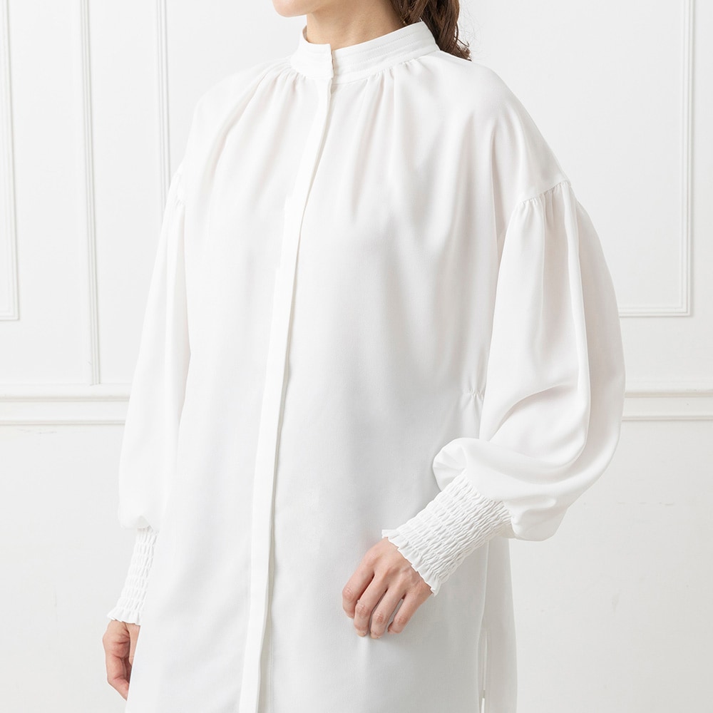 YOCO MORIMOTO 2006950]ギャザー使いハイネックブラウス |CARETTE 公式