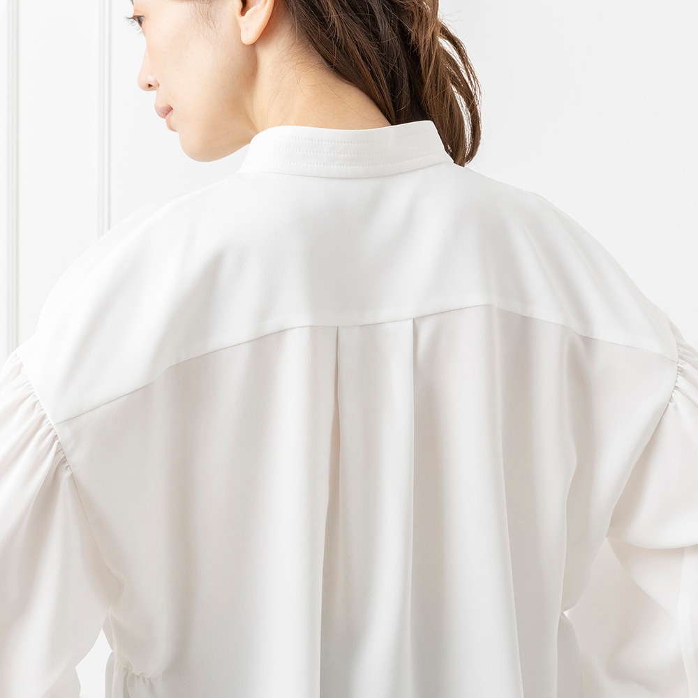 YOCO MORIMOTO 2006950]ギャザー使いハイネックブラウス |CARETTE 公式