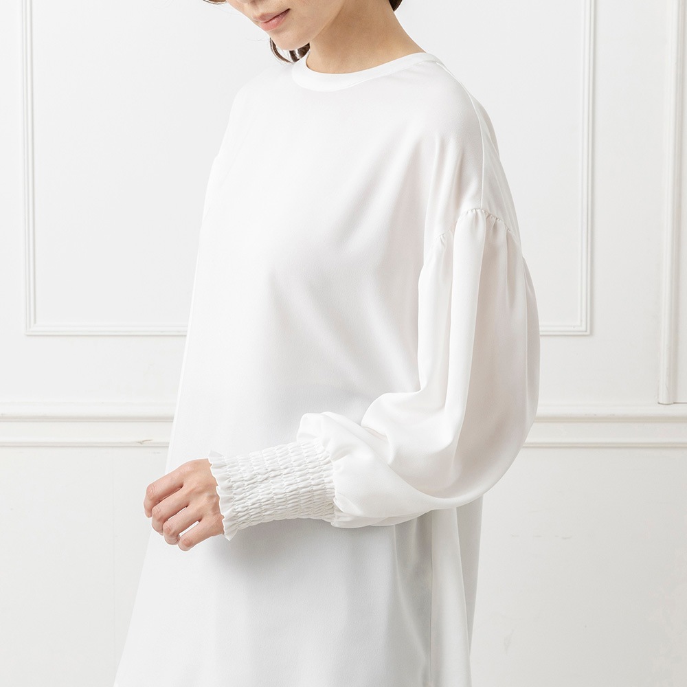 YOCO MORIMOTO 2006951]ギャザー使いコンビブラウス |CARETTE