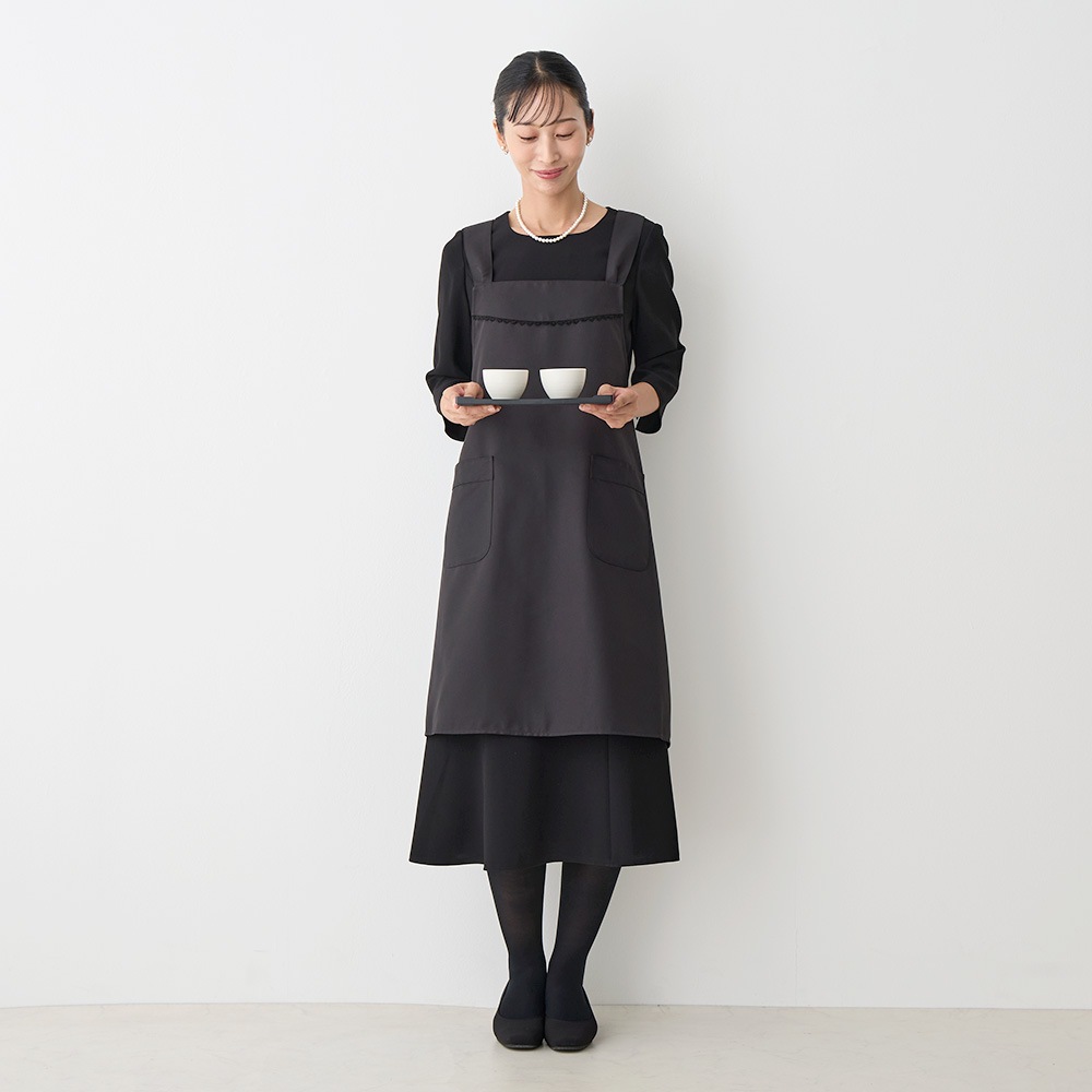 プリーツプリーズ　ブラックエプロンのようなパンツ　サイズ2 商品番号5294301]ブラックエプロン |CARETTE 公式オンライン通販