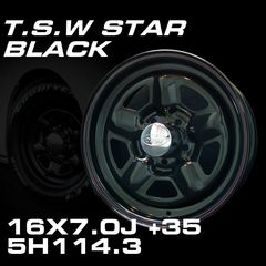 TSW STAR �֥�å� 16X7.0J+35 5H114.3���ۥ�����4�ܥ��å�