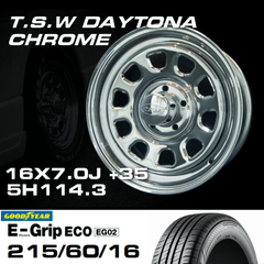 TSW DAYTONA �������� 16X7.0J+35 5H114.3��GOODYEAR E-GRIP ECO EG02 215/60R16���ۥ�����������䥻�å�