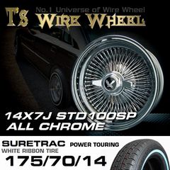 T's WIRE 14X7J STD100SP ALL CHROME ���奢�ȥ�å� �ۥ磻�ȥ�ܥ󥿥��䥻�å�