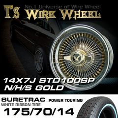 T's WIRE 14X7J STD100SP N/H/S GOLD ���奢�ȥ�å� �ۥ磻�ȥ�ܥ󥿥��䥻�å�