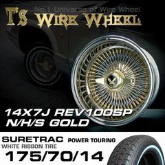 T's WIRE 14X7J REV100SP N/H/S GOLD ���奢�ȥ�å� �ۥ磻�ȥ�ܥ󥿥��䥻�å�