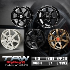 T.A.W Styling6 18X8.0J +37 ۥ4ܥå