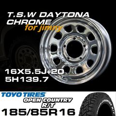 ����ˡ� TSW DAYTONA �������� 16X5.5J+20��TOYO OPEN COUNTRY R/T 185/85R16���ۥ�����& �����䥻�å�