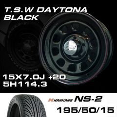 TSW DAYTONA �֥�å� 15X7.0J+20 5H114.3��NANKANG NS-2 195/50R15���ۥ�����������䥻�å�