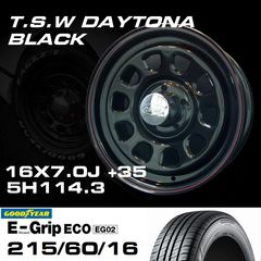 TSW DAYTONA �֥�å� 16X7.0J+35 5H114.3��GOODYEAR E-GRIP ECO EG02 215/60R16���ۥ�����������䥻�å�