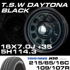 TSW DAYTONA �֥�å� 16X7.0J+35 5H114.3��TOYO H30 �ۥ磻�ȥ쥿�� 215/65/16C 109/107R���ۥ�����������䥻�å�