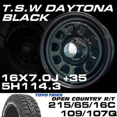 TSW DAYTONA �֥�å� 16X7.0J+35 5H114.3��TOYO OPEN COUNTRY R/T �ۥ磻�ȥ쥿�� 215/65/16C���ۥ�����������䥻�å�