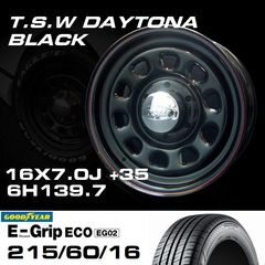 TSW DAYTONA �֥�å� 16X7.0J+35 6H139.7��GOODYEAR E-GRIP ECO EG02 215/60R16���ۥ�����������䥻�å�