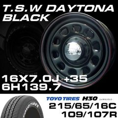 TSW DAYTONA �֥�å� 16X7.0J+35 6H139.7��TOYO H30 �ۥ磻�ȥ쥿�� 215/65/16C 109/107R���ۥ�����������䥻�å�