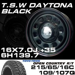 TSW DAYTONA �֥�å� 16X7.0J+35 6H139.7��TOYO OPEN COUNTRY R/T �ۥ磻�ȥ쥿�� 215/65/16C���ۥ�����������䥻�å�