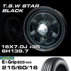 TSW STAR �֥�å� 16X7.0J+35 6H139.7��GOODYEAR E-GRIP ECO EG02 215/60R16���ۥ�����������䥻�å�