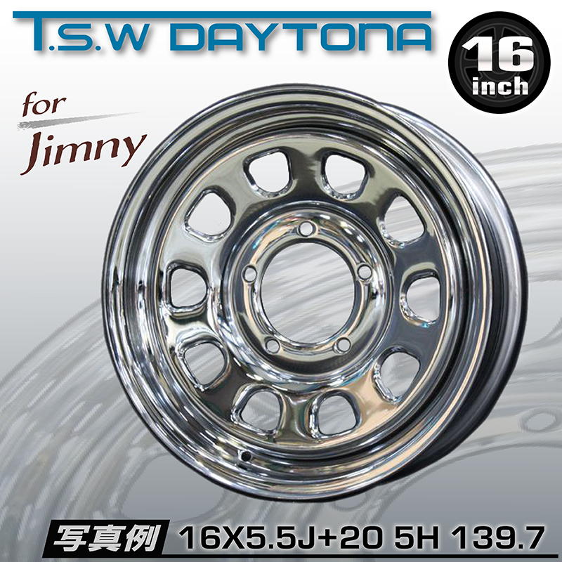 ����ˡ� T.S.W DAYTONA CHROME for Jimny 16x5.5J +20/-18 ��5H 139.7��