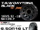 ����ˡ� TSW �ǥ��ȥʥ֥�å� 16X5.5J+20/-18 GEOLANDAR M/T G003��6.50R16LT �ۥ�����������䥻�å�