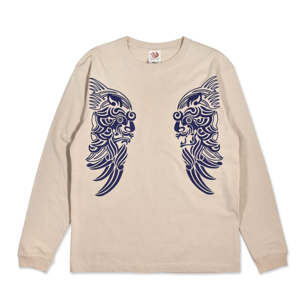 面獅子 ロングスリーブ/ストーン