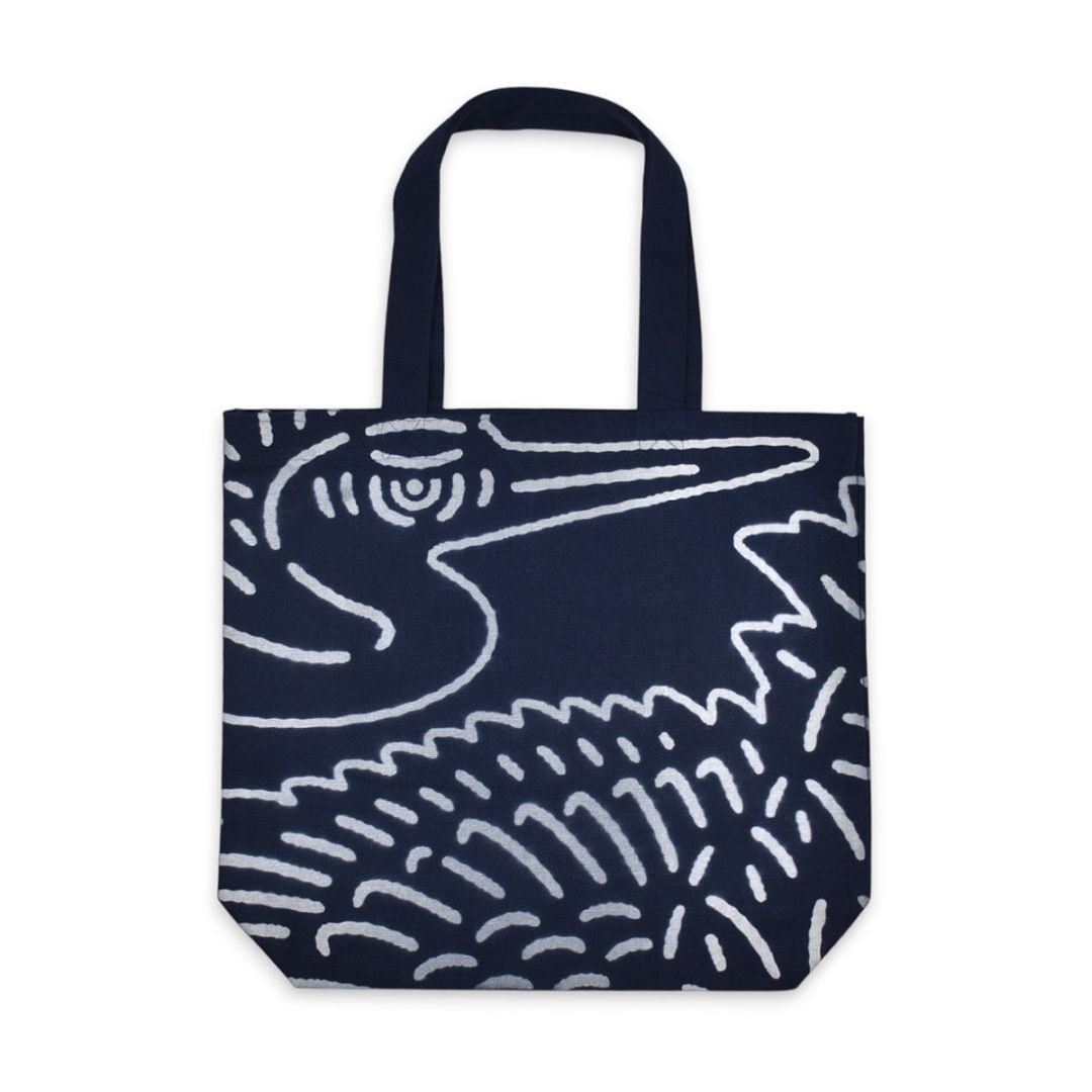 鶴模様 トートバッグ