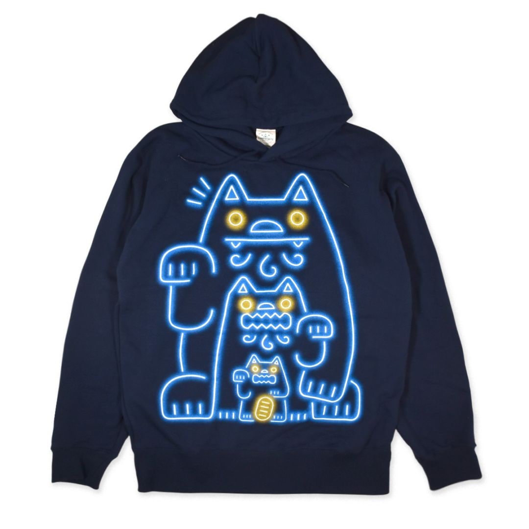 ネオンシーサー蓄光 ポケットレスパーカー