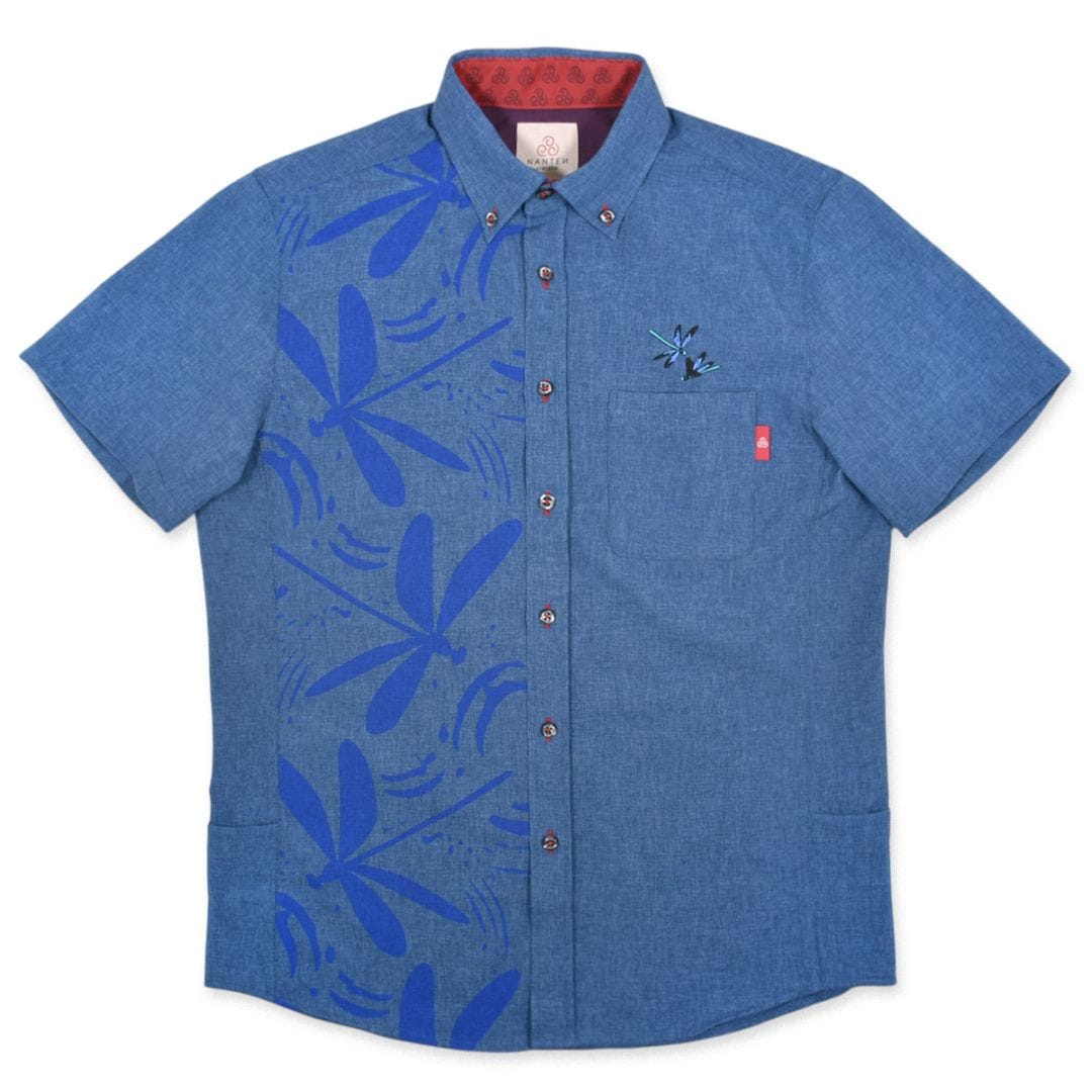 琉球ハグロトンボ刺繍uraraka/ブルー