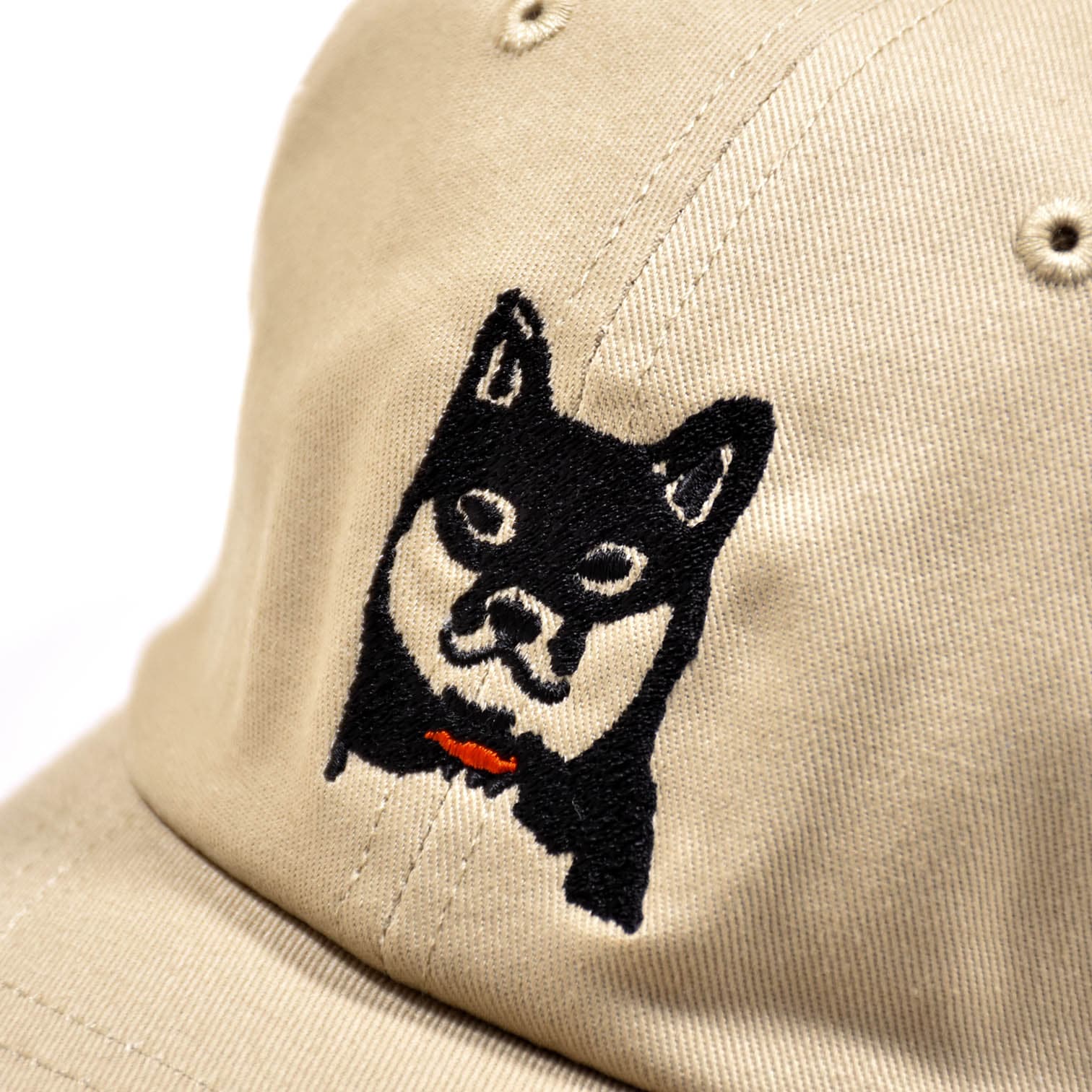 沖縄】柴犬CAP/ライトベージュ【刺繍キャップ】