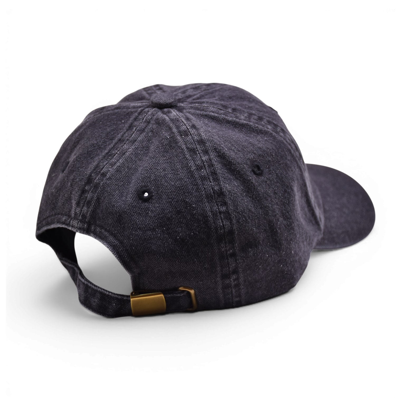 沖縄】NO WAR シーサーCAP/ブラックデニム【刺繍キャップ】