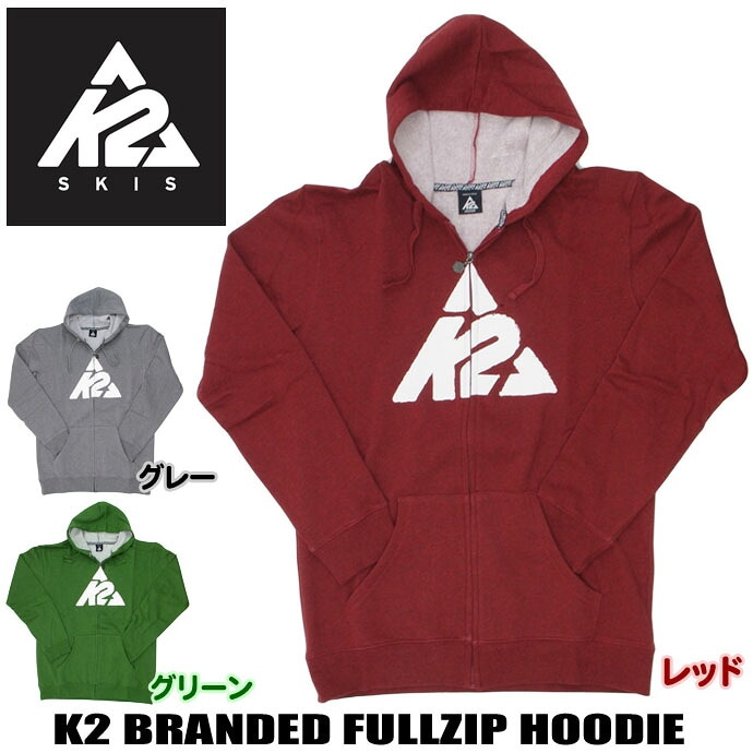 K2�ե른�åץѡ����� �ա����դ���BRANDED FULLZIP HOODIE����åɡ����졼�����꡼��M��L��RCP�ۡڳ�ŷBOX���Ϥ��ݤ��ۡڥ���ӥ˼����б����ʡۡڥ᡼�����Բġ�������������