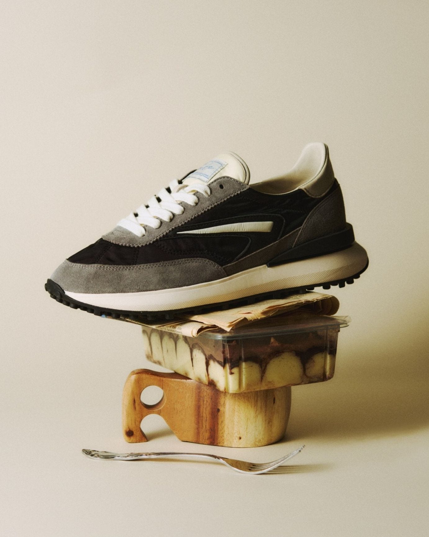 MAN ATHLETA NYLON BLACK-IVORY