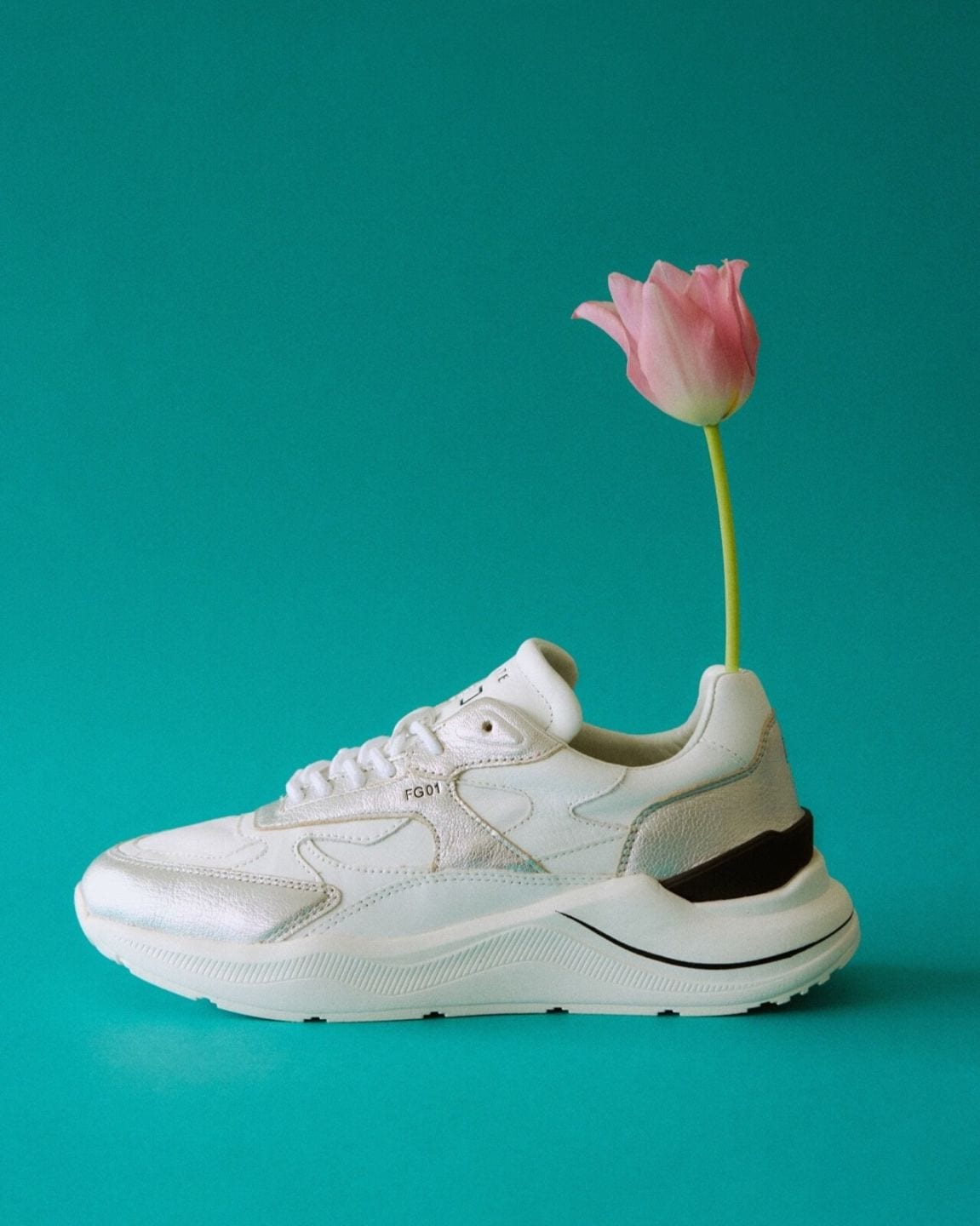 FG LEATHER WHITE-SILVER