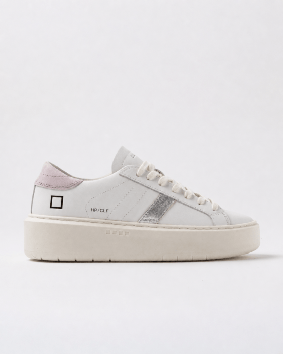 HILL LOW PLATFORM CALF WHITE-PINK