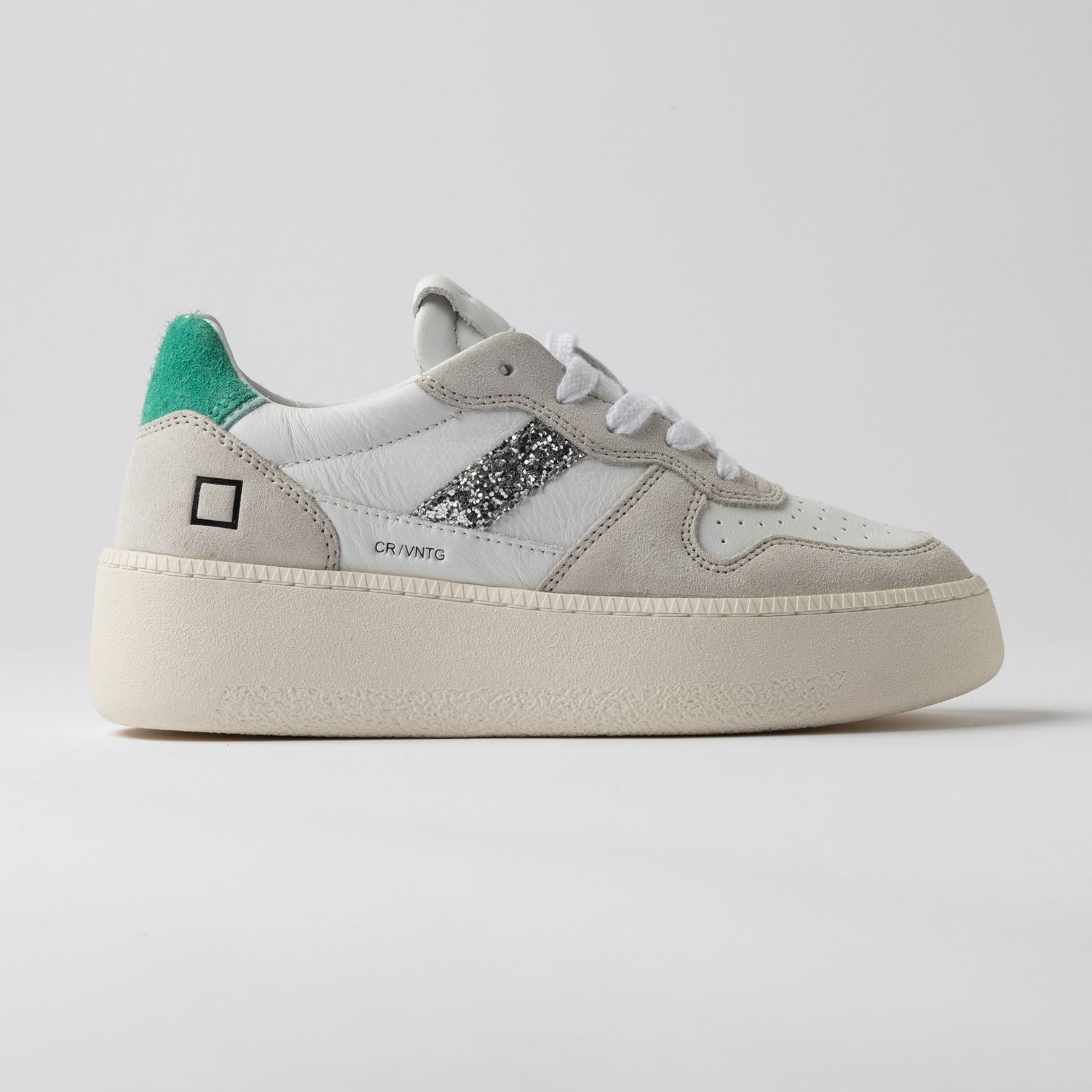COURT PLATFORM VINTAGE CALF WHITE-GREEN