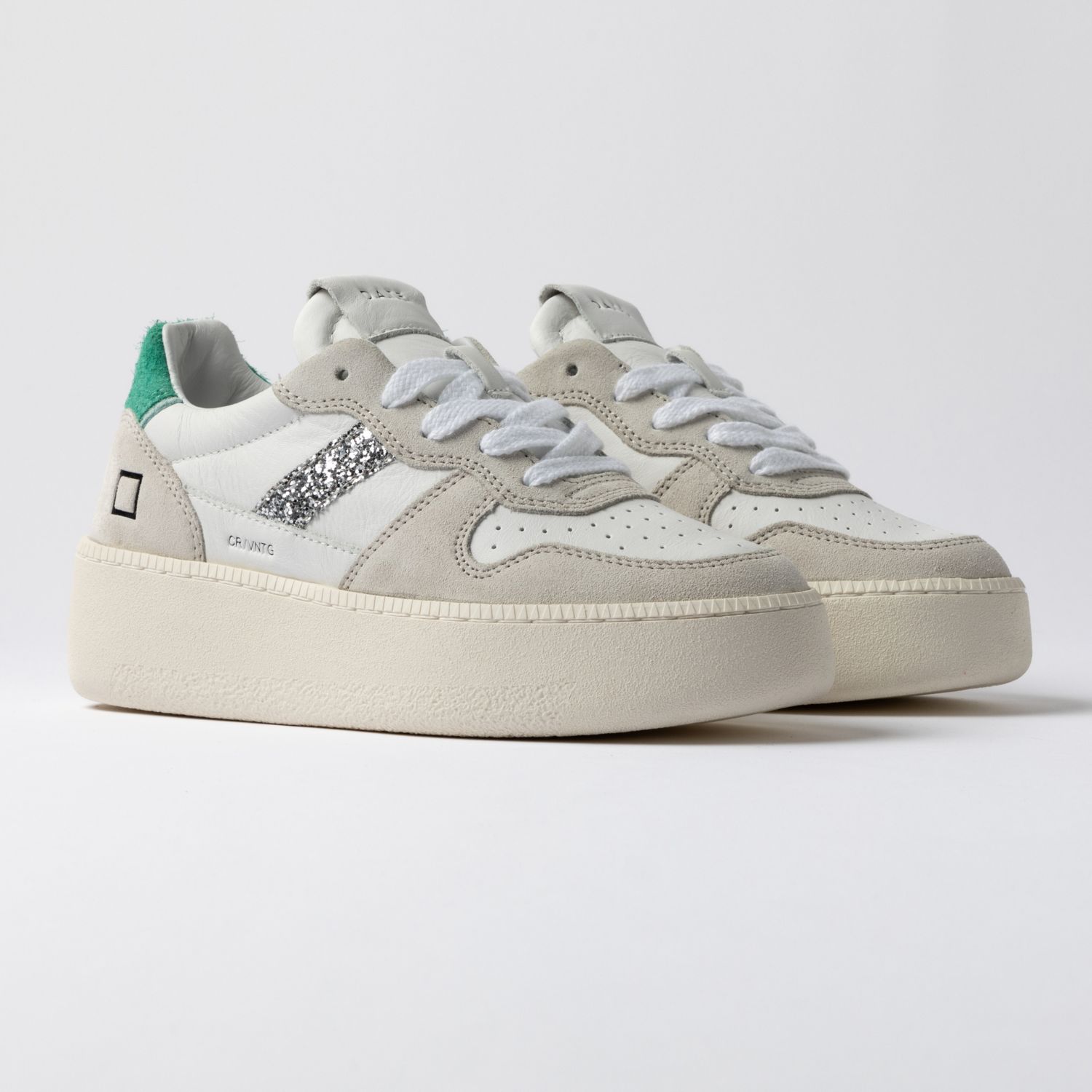 COURT PLATFORM VINTAGE CALF WHITE-GREEN