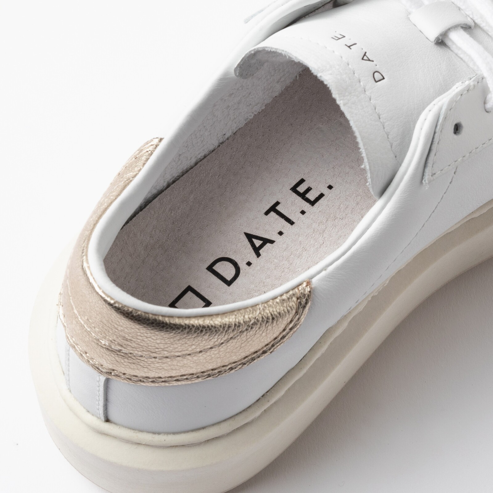 HILL LOW PLATFORM CALF WHITE-LAMINATED