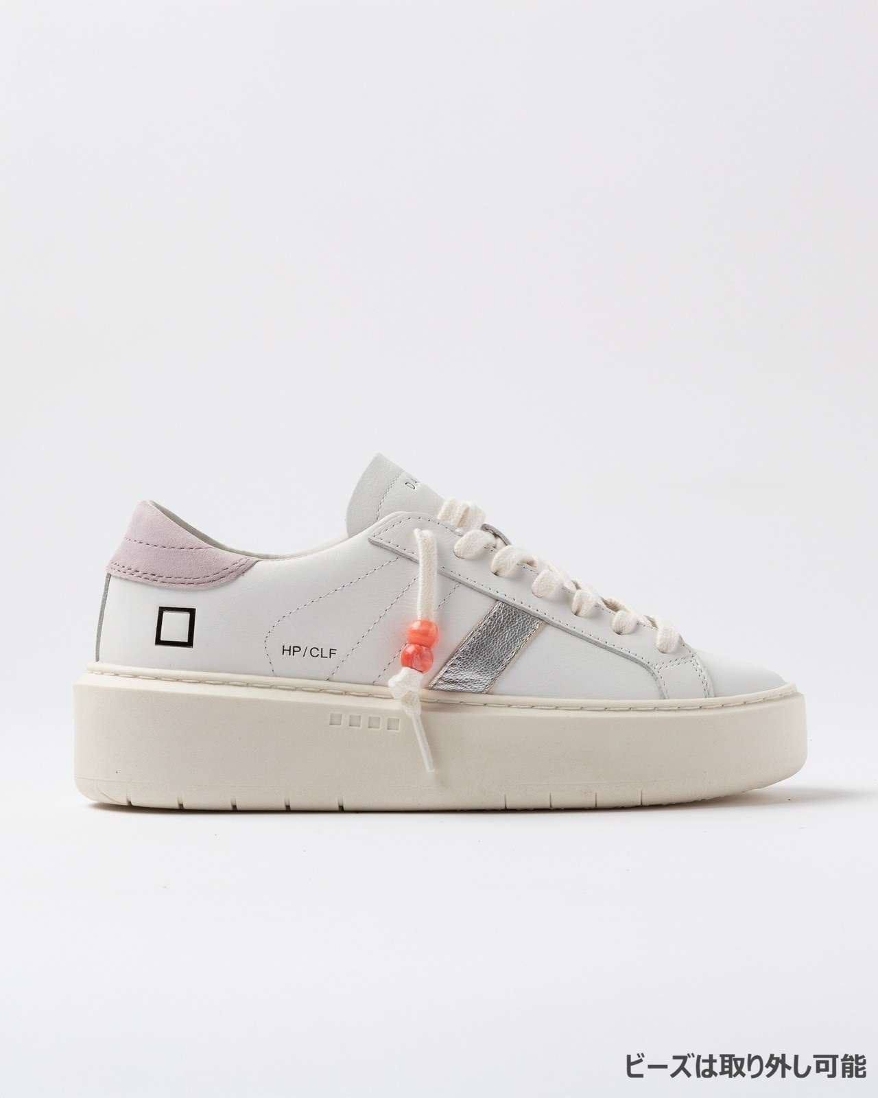 HILL LOW PLATFORM CALF WHITE-PINK