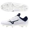Mizuno ミズノ ライトレボバディー2 野球 ソフトボール スパイク ユニセックス 2023年秋冬 ワイド 3E ホワイト×ネイビー 11GM232614|スパイク・シューズ|野球・ソフトボール