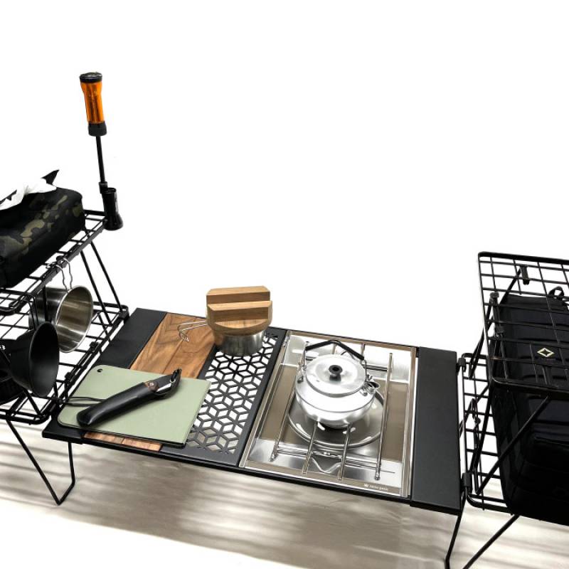 美品　Camp geeks　IGT ブリッジトップ　 キャンプギークス Bridge-top＞オークブラック×レーザー天板 | CAMP GEEKS